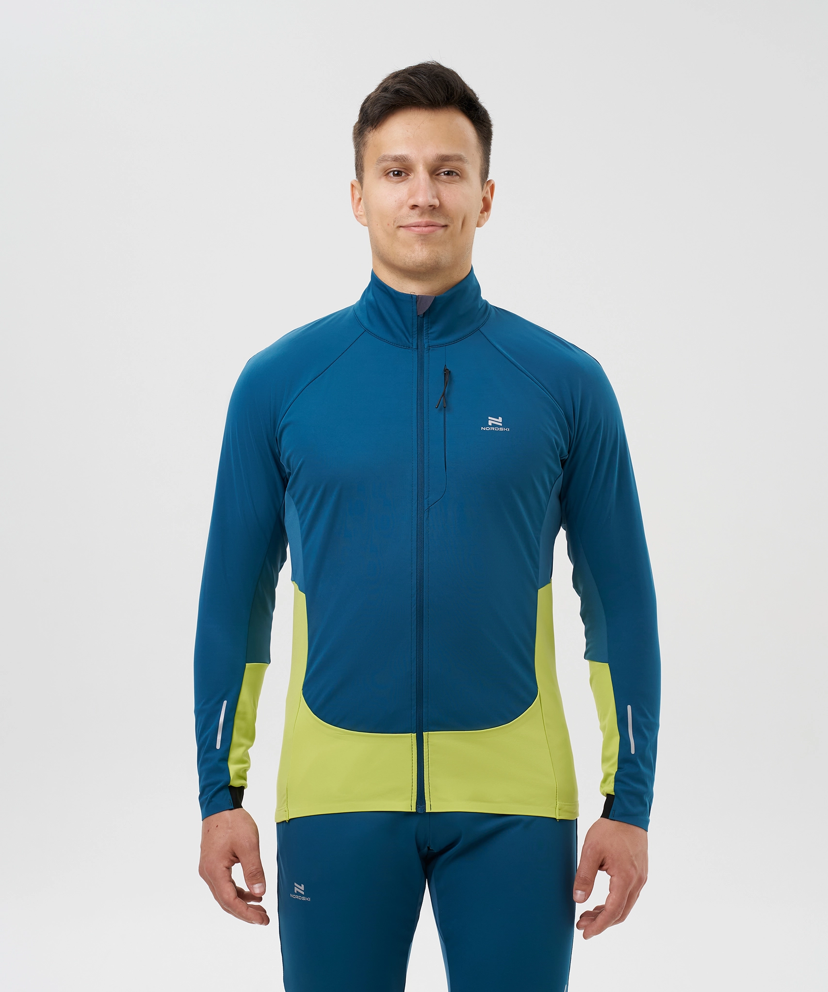 Тренировочная куртка Nordski Race Dark Jeans/Lime