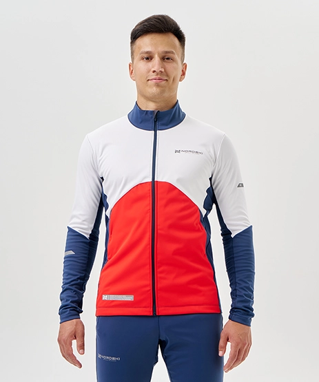 Тренировочная куртка Nordski Pro 2.0 White/Black/Red