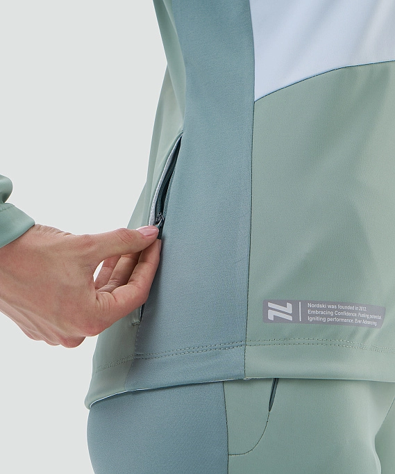 Тренировочная куртка Nordski Pro 2.0 Pearl Blue/Ice Mint W