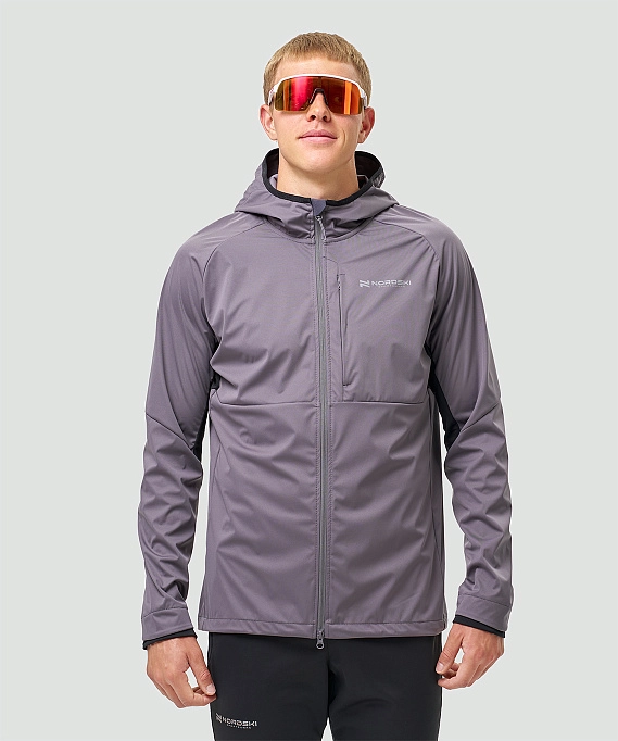 Тренировочная куртка Nordski PRO TOUR HOOD Shark/Black