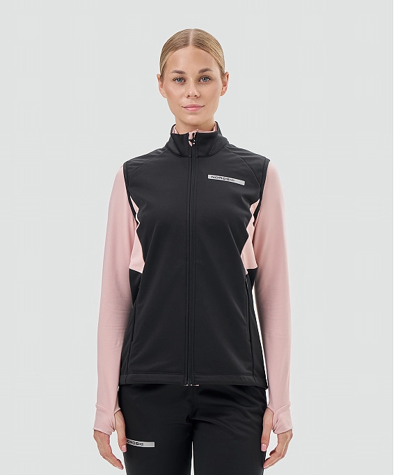 Жилет тренировочный Nordski Core Black/Soft Pink W