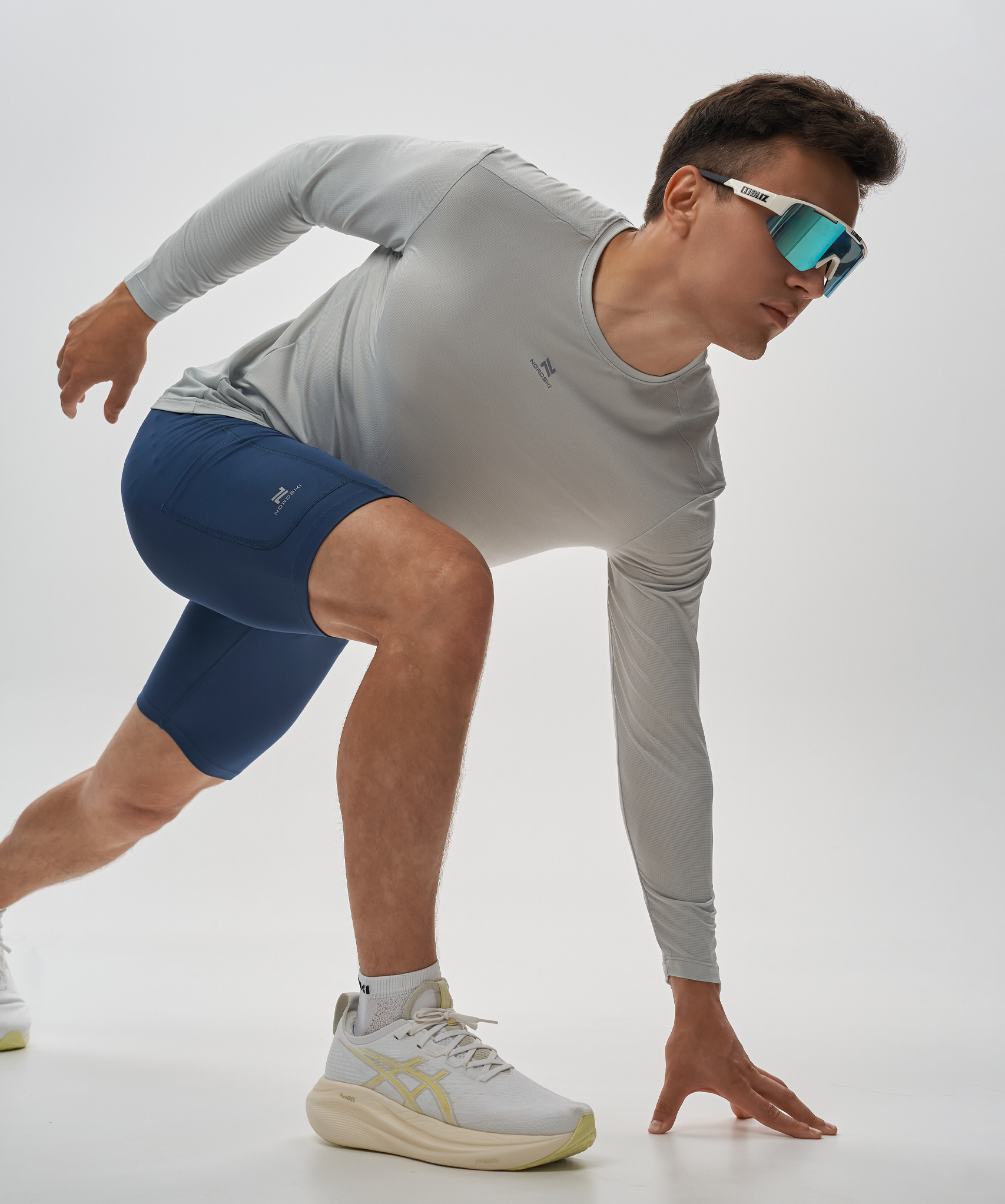 Футболка Nordski Run 2.0 Silver с длинным рукавом