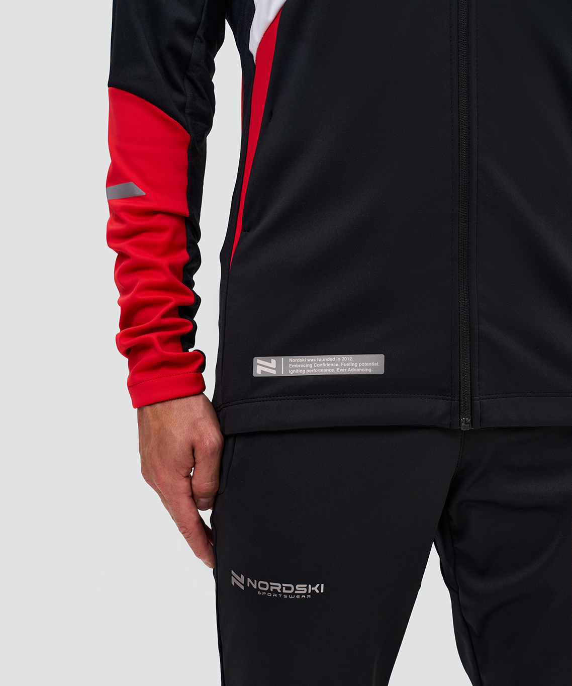 Тренировочная куртка Nordski Pro 2.0 White/Black/Red