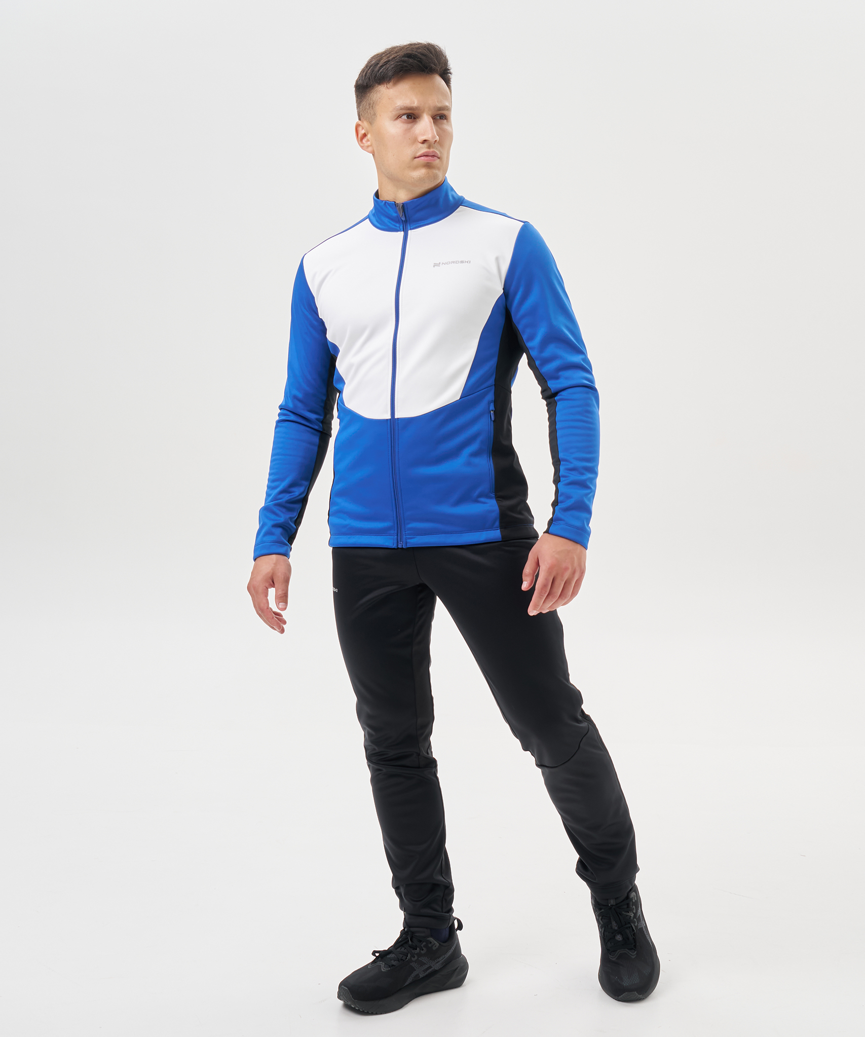 Тренировочная куртка Nordski Advance White/True Blue/Black