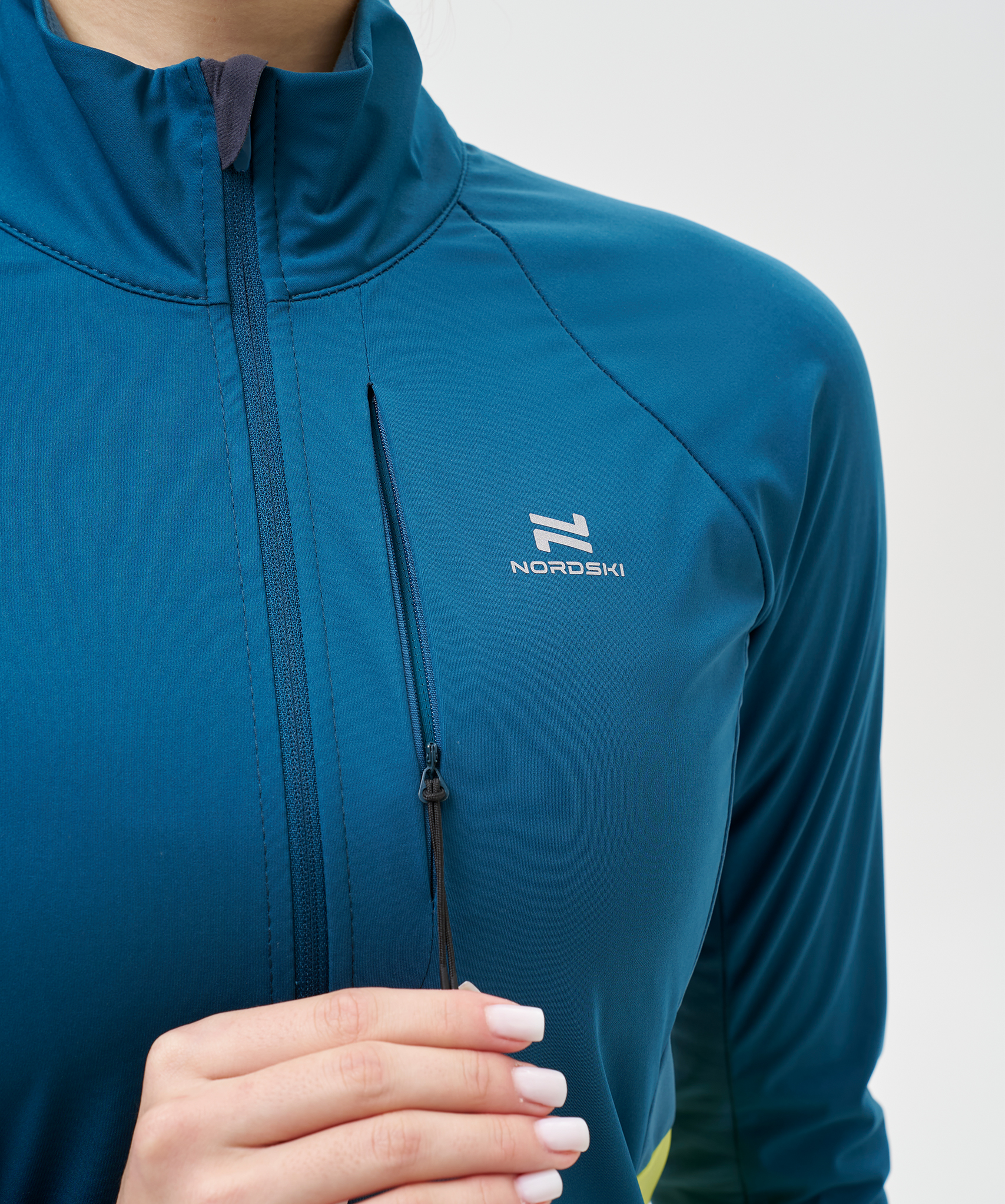 Тренировочная куртка Nordski Race Dark Jeans/Lime W