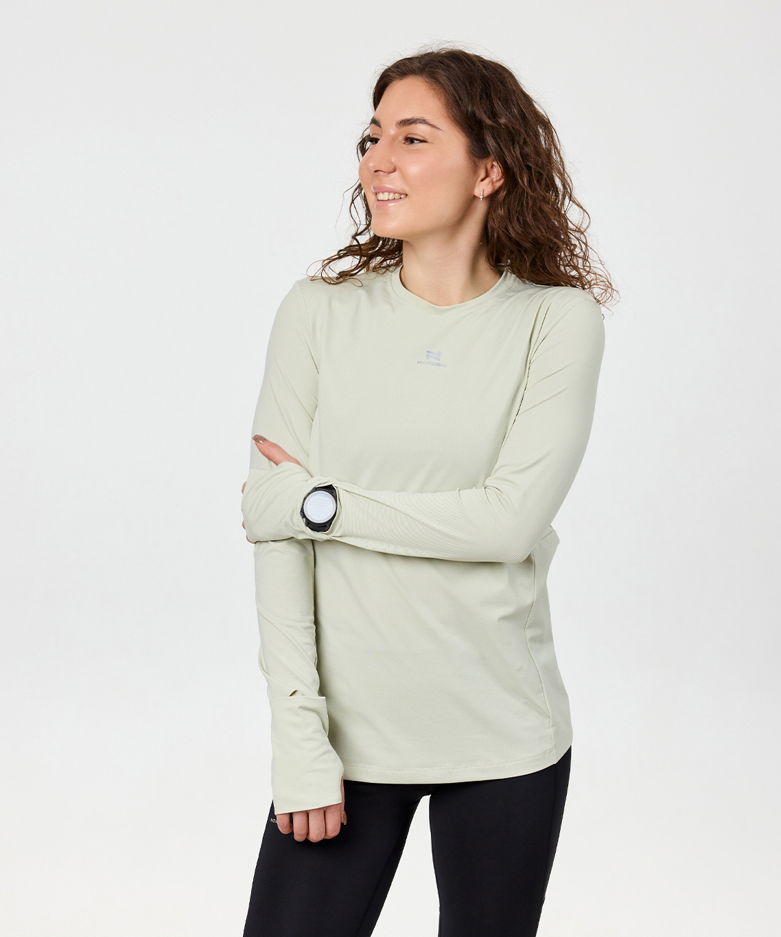 Лонгслив Nordski RunTech Smoky Green W